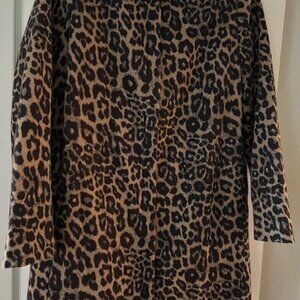 Zara Woman Ladies Leopard Print  3/4 Coat